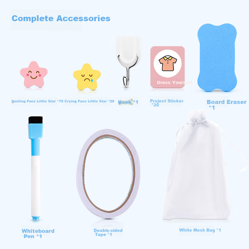 Deli 60*40cm Growth Self-Discipline Chart, Student Kindergarten Reward Stickers, Points for Good Habits, Top Student Habit Formation Course, Daily Check-In, Birthday Gift Stationery for Boys And Girls