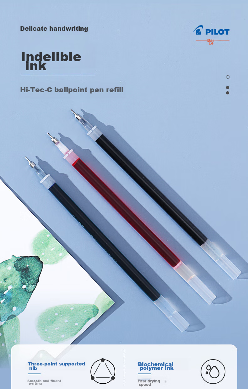 PILOT Gel Pen Refill, Signature Pen Refill, Handwriting Practice Pen Quick-Drying Refill, Compatible with BLLH-20C Ink Cartridge BLS-HC3 0.3mm Blue Single Piece 1