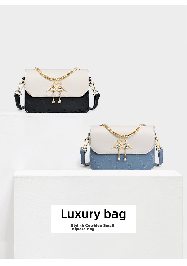Aiqinghai Leather Handbag, Women's Crossbody Bag, Shoulder Bag, Small Square Phone Bag, Practical Birthday And Mother's Day Gift for Mom 4