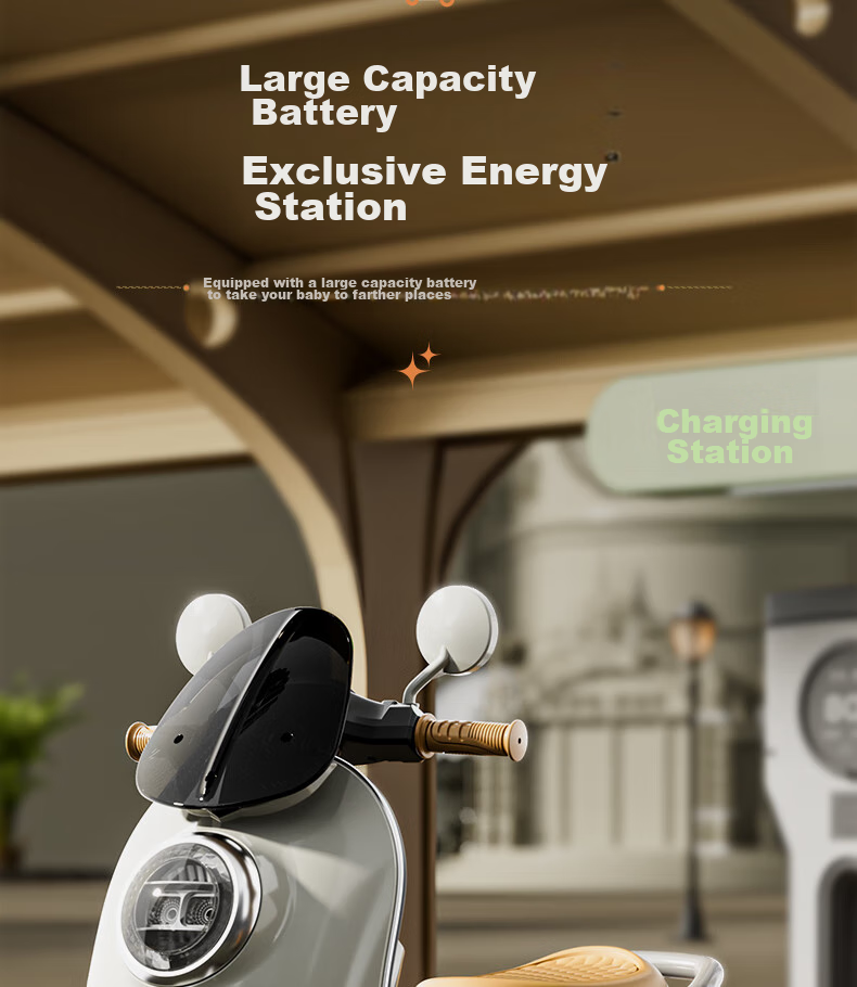 ANGI BABY Children's Electric Motorcycle for Ages 1-3 Rideable Adult Electric Tricycle Toy Gift for Boys And Girls 6