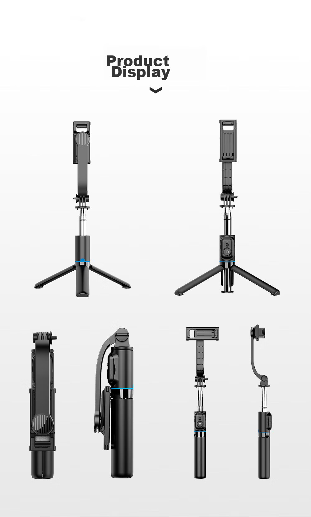Fotopro TL-702 Portable Compact Magnetic Tripod for Phone, Bluetooth Speaker, And Live Streaming with Retractable Desig 5