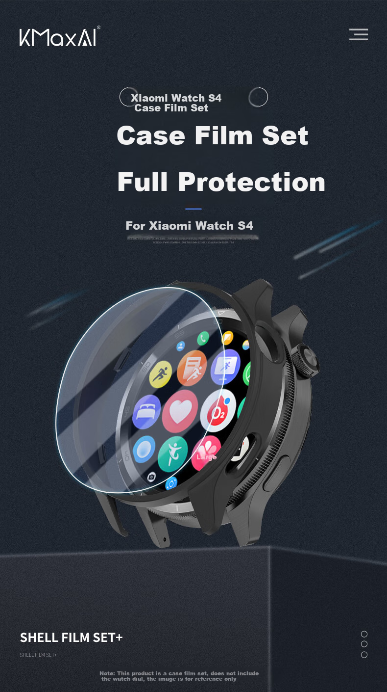 KMaxAI Compatible with Xiaomi Watch S4/S3 Replacement Watch Band, Xiaomi ESIM Version Watch Face, Dual Time Zone Scale Watch Case, Rotating Watch Band, Dual Time Zone Silver White 1