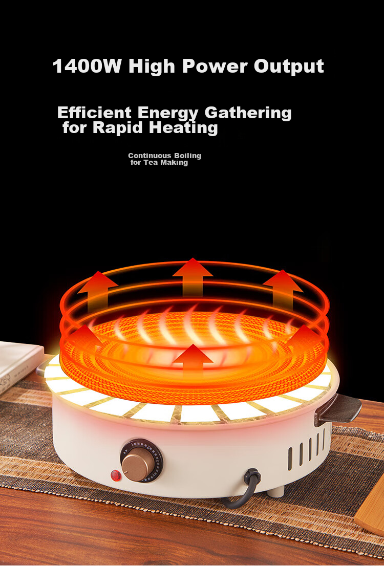 Suncojia Electric Barbecue Grill, Skewer Grill, Barbecue Rack, Meat Roasting Oven, Tea Brewing Stove, Home Electric Wok 3