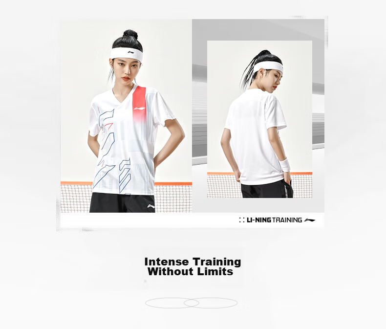 Li-Ning Badminton Shirt for Men And Women, Quick-Drying Cool Competition Top Versatile Sports T-Shirt Team Uniform XL 11