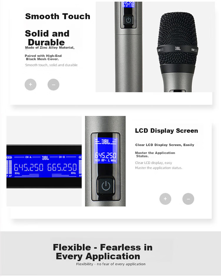 JBL VM200 Wireless Microphone System, Professional Teaching And Performance Microphones, Stage Host KTV Home Karaoke Receiver, Handheld 5