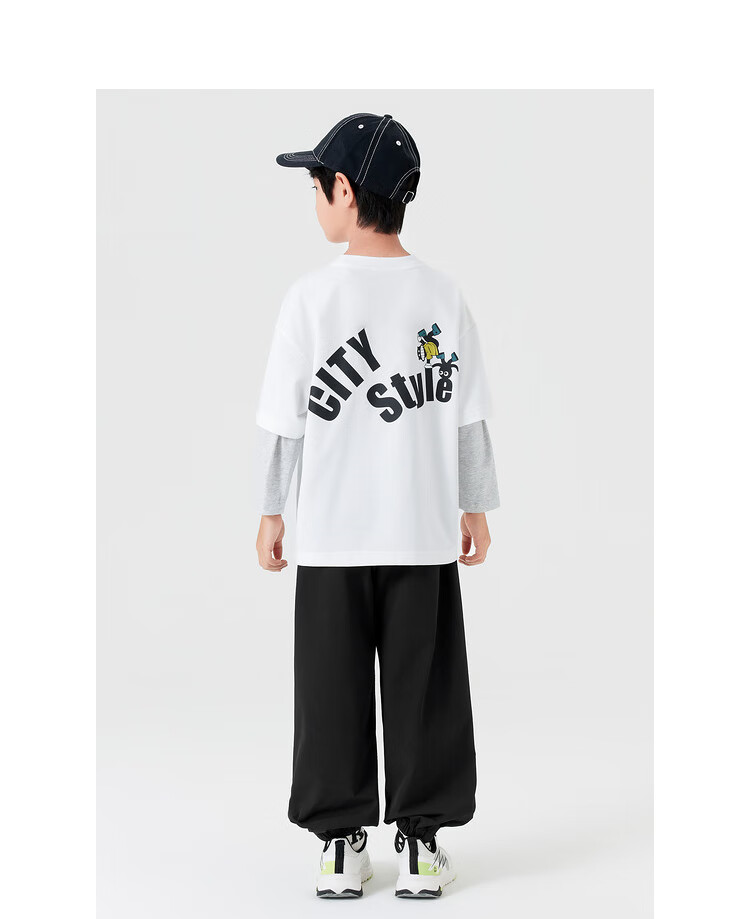 BALABALA Children's Clothing, Boys' Loose-Fitting Joggers, Autumn Pants, 24108105 7