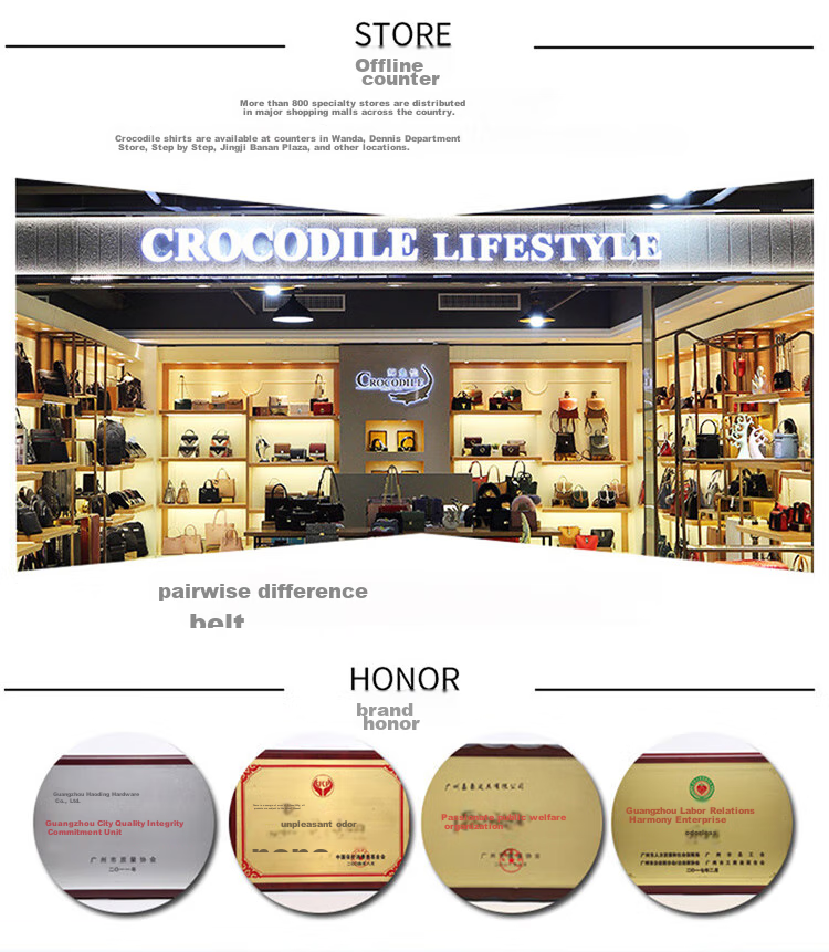 CROCODILE Men's Inner Belt, Top-Grain Leather, Automatic Buckle, Casual Waistband for Young Men, Gift 12968 for Boyfriend 22