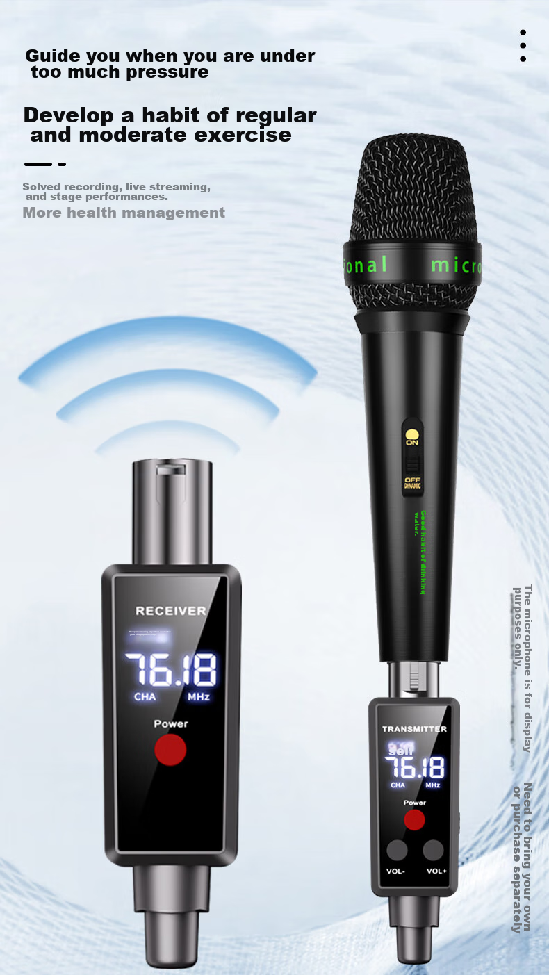 SAST K22 Microphone Wired to Wireless Dynamic Microphone, Capacitor Tuned Transmitter And Receiver for Musical Instruments And Audio Equipment, Wired to Wireless Transmitter And Receiver 6