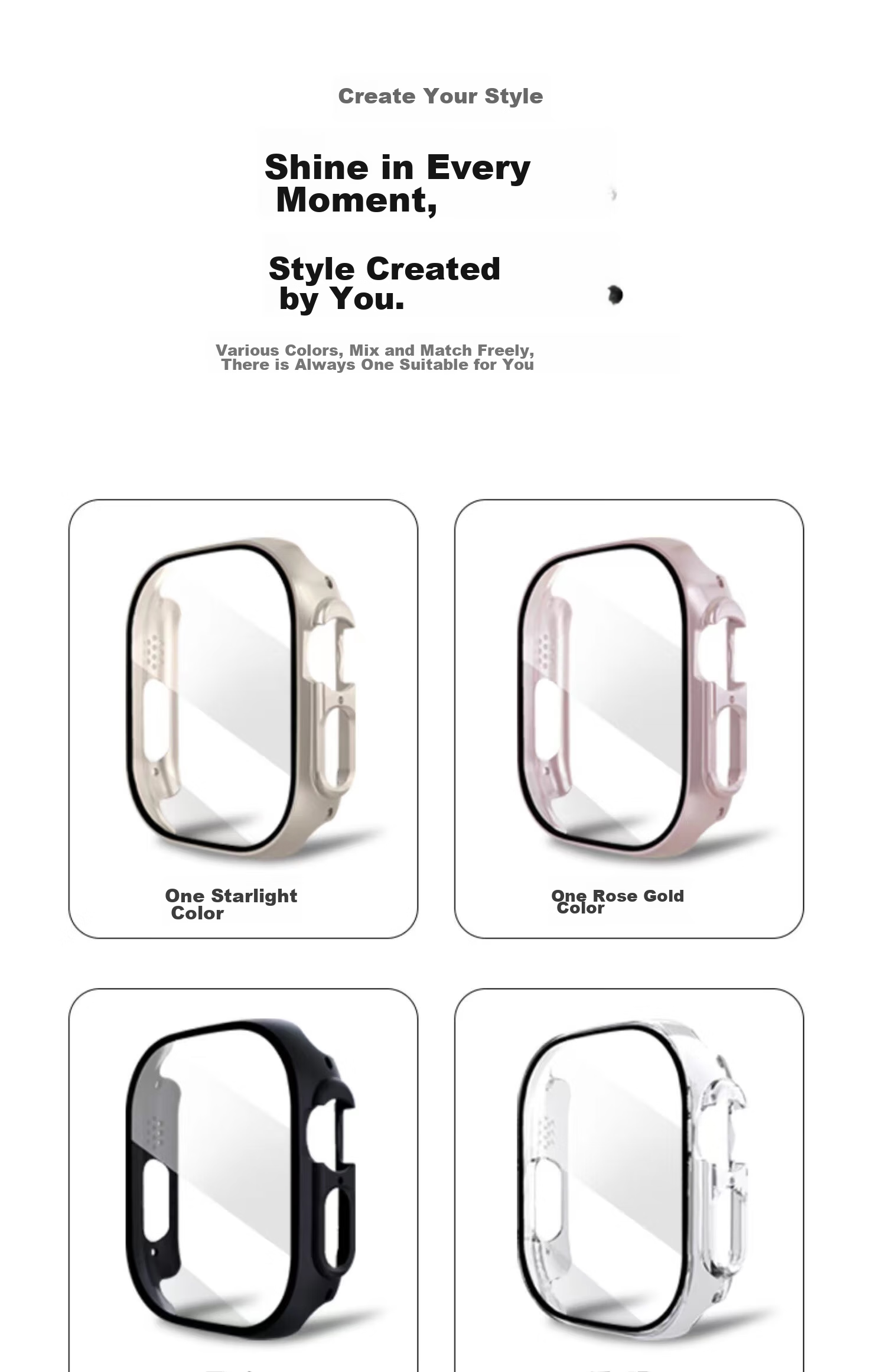 Watchbond Compatible with IWatch Ultra 4 Protective Case Apple Watch Ultra 2 Full Coverage Protective Case, Apple Watch Ultra 3 Integrated Case And Screen Protector, 49mm Shockproof Scratch-Resistant Protectio 7