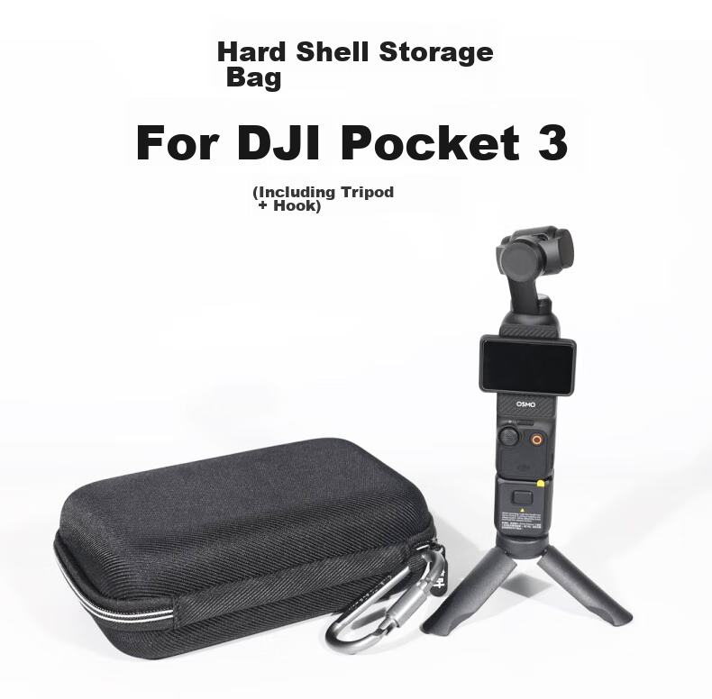 Qiye Storage Bag, Suitable for DJI Pocket 3 Camera, Osmo Gimbal, Pocket 4, Shockproof Hard Shell Carrying Case, Tripod Stand 1