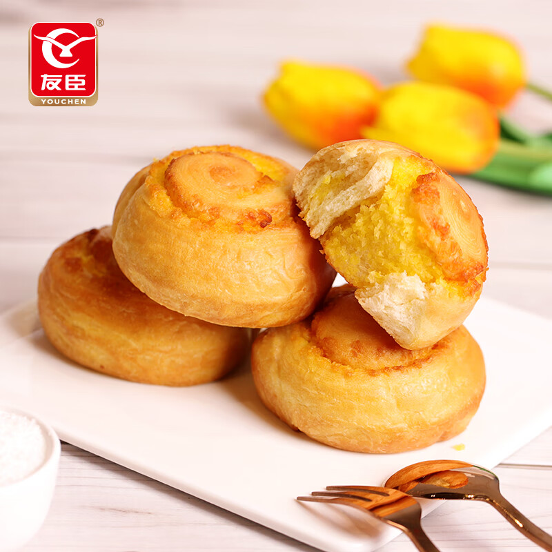 友臣椰蓉面包540g整箱1.08斤年货礼盒零食小吃点心手撕包休闲食品
