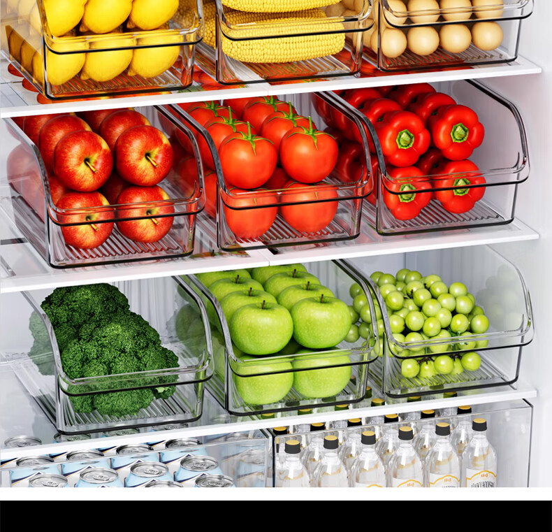 KATEI STORY Japanese Refrigerator Storage Box, Drawer-Style Food Container, Food-Grade Vegetable And Egg Freezer Organizer, Storage Solutio 14