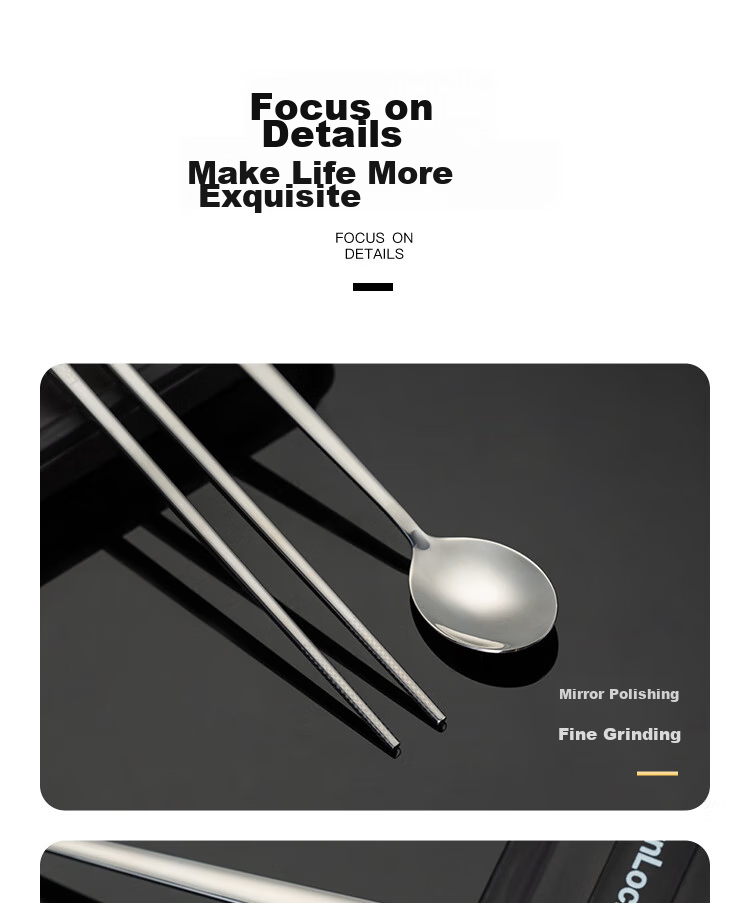LOCK&LOCK Rabbit Portable Chopsticks And Spoon Set, Stainless Steel Chopsticks And Spoons, Student Cutlery, Pocket Chopsticks Box, Detachable And Easy to Clea 7