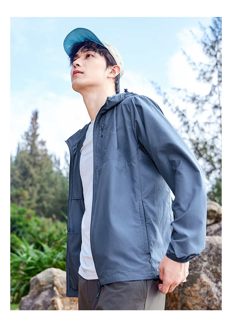 Pioneer Camp Fengdie Sun Protection Jacket for Men, Summer UV-Resistant Outdoor Sun Protection Clothing, Lightweight Loose Breathable Top for Me 39