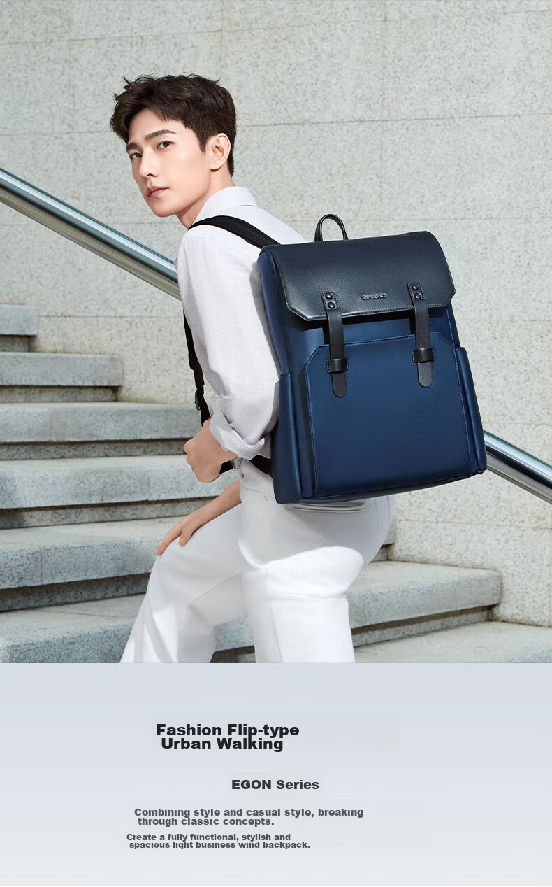 Xinxiuli Laptop Backpack 15.6-Inch Genuine Leather Shoulder Bag Large Capacity Business Travel Bag Gift NV0 1