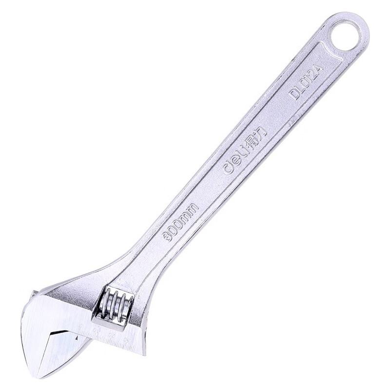 DELIGONGJU Light Handle Adjustable Wrench (Silver), 12 Inches, DL012A (Random Delivery of New And Old Units)