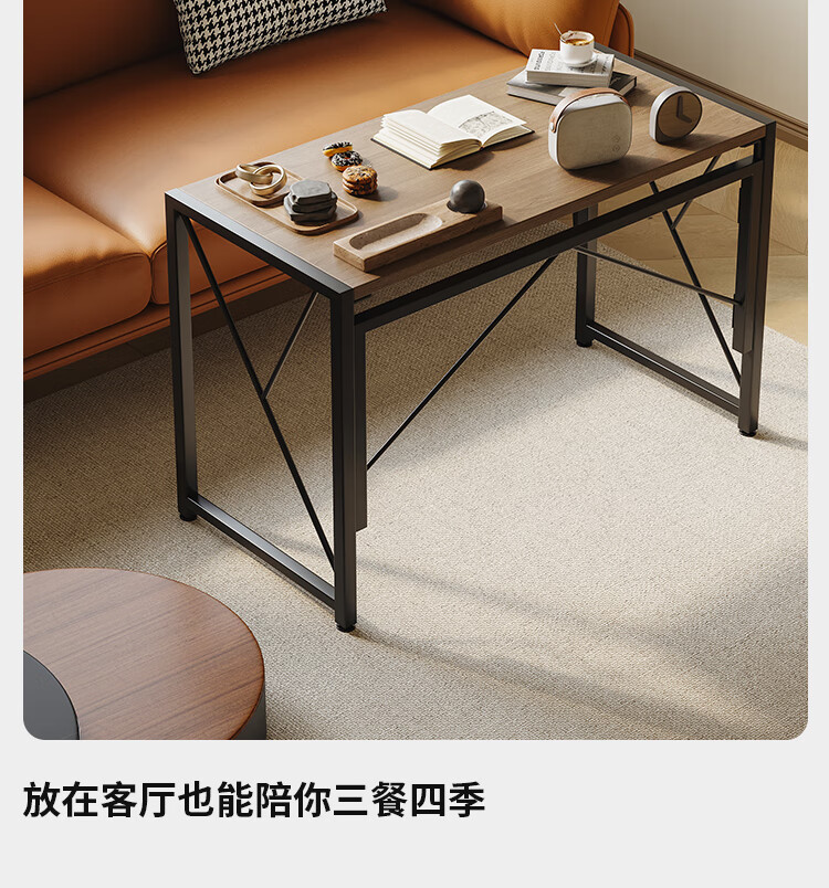 Yicainianhua Foldable Desk, No Installation Required, Study Table for Bedroom Or Living Room, Writing Desk for Office Or Computer Use, Small Student Desk 1215 15