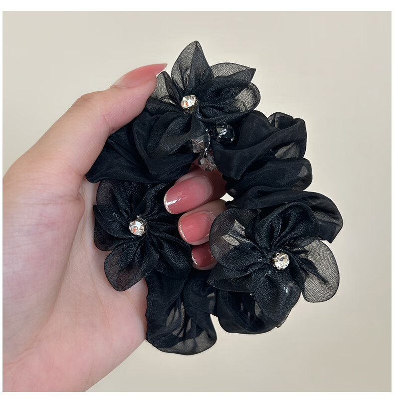 Xiangwan Hair Ties, Elegant Floral Hair Bands for Women, Stylish Bun Ties, High-Elasticity Hair Rings, Birthday Gift for Girls 5
