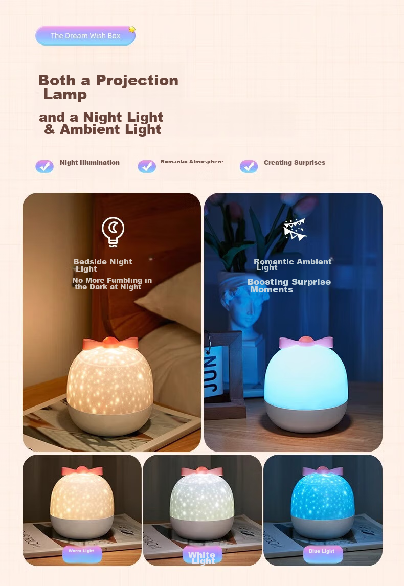 Xifeng Starry Sky Projection Lamp, Night Light, Bedroom Atmosphere Lamp, Children's Projector, Birthday Gift for Girls, High-End 18