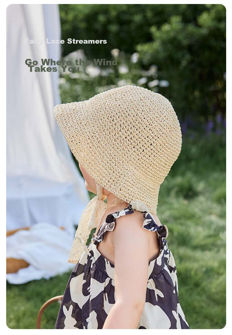 Babylove Baby Boys and Girls Straw Hat Summer Sunshade Hat Infant Toddler Sun Hat Kids Outdoor Fisherman Straw Hat 5