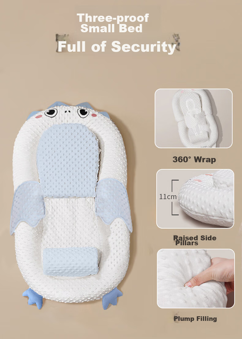 Leyunbaby Crib Bed, Newborn Baby Bionic Bed, Sloped Pillow Pad, Sleep Aid, Movable And Portable, Anti-Pressure And Anti-Fright Device 14