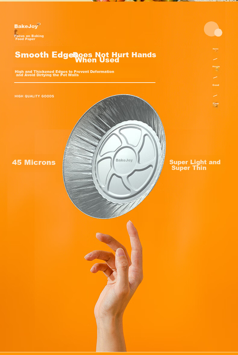 Kaulus Aluminum Foil Baking Sheets, 50 Round Pieces, 18.8cm Diameter, for Air Fryer, Outdoor Picnic Tin Foil Trays 8