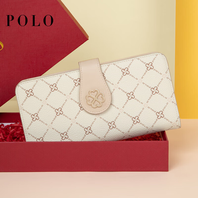 POLO Clutch Handbag for Women, Multi-Card Slots Long Wallet Card Holder Large Capacity Purse Women's Bag Birthday Gift for Girlfriend