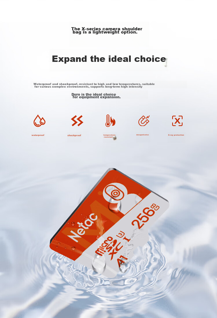 Netac 256GB TF (MicroSD) Memory Card A1 U3 4K Compatible with Xiaomi Surveillance Cameras & Dash Cams, Professional Monitoring Pro Versio 7
