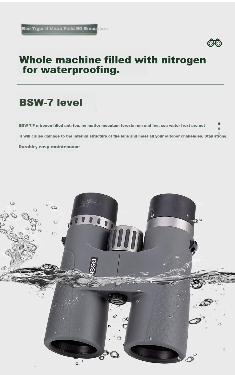 BOSMA Fenghu 2nd Generation 12x50ed Binoculars, Micro-Prism Field Magnesium Alloy, Waterproof, Honeybee Tracking, Scenery Viewing, Low-Light Night Visio 18