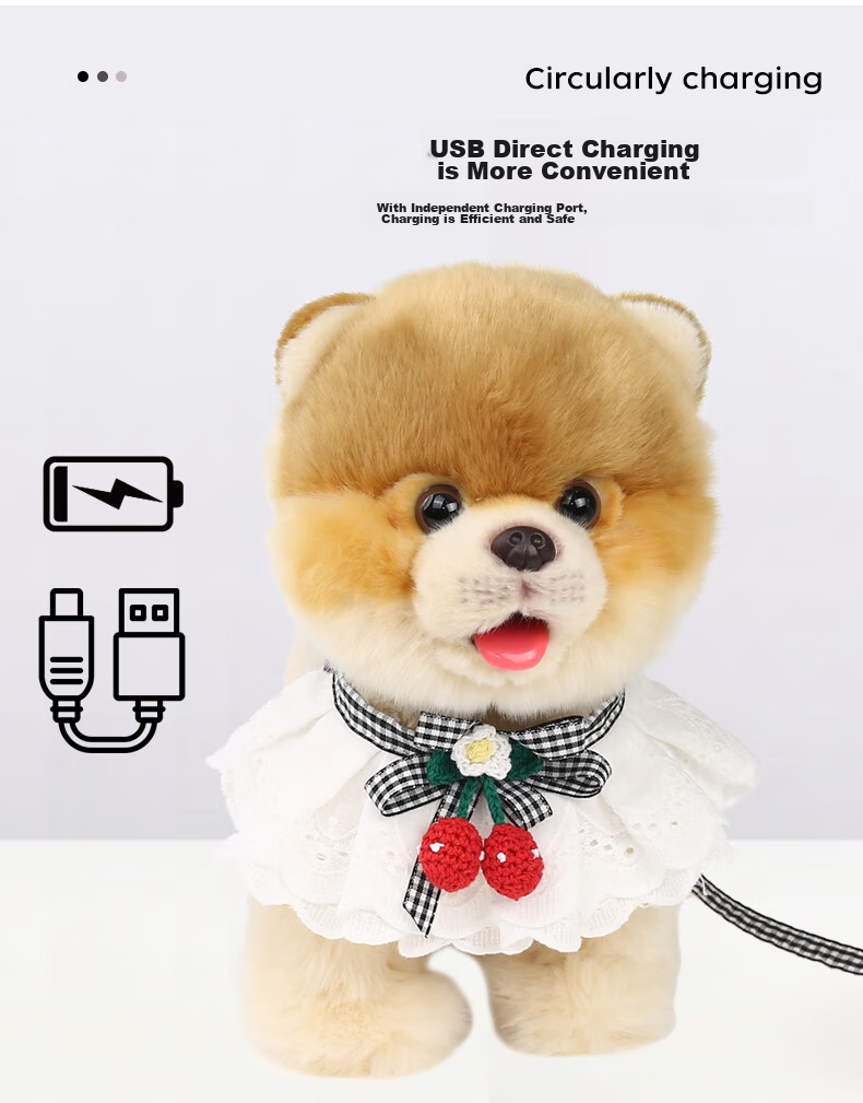 Tiantianwang Milk Drinking Pomeranian Dog Children's Toy for Girls And Boys Aged 3-6, Smart Robot Dog Educational Toy Birthday Gift Box 15