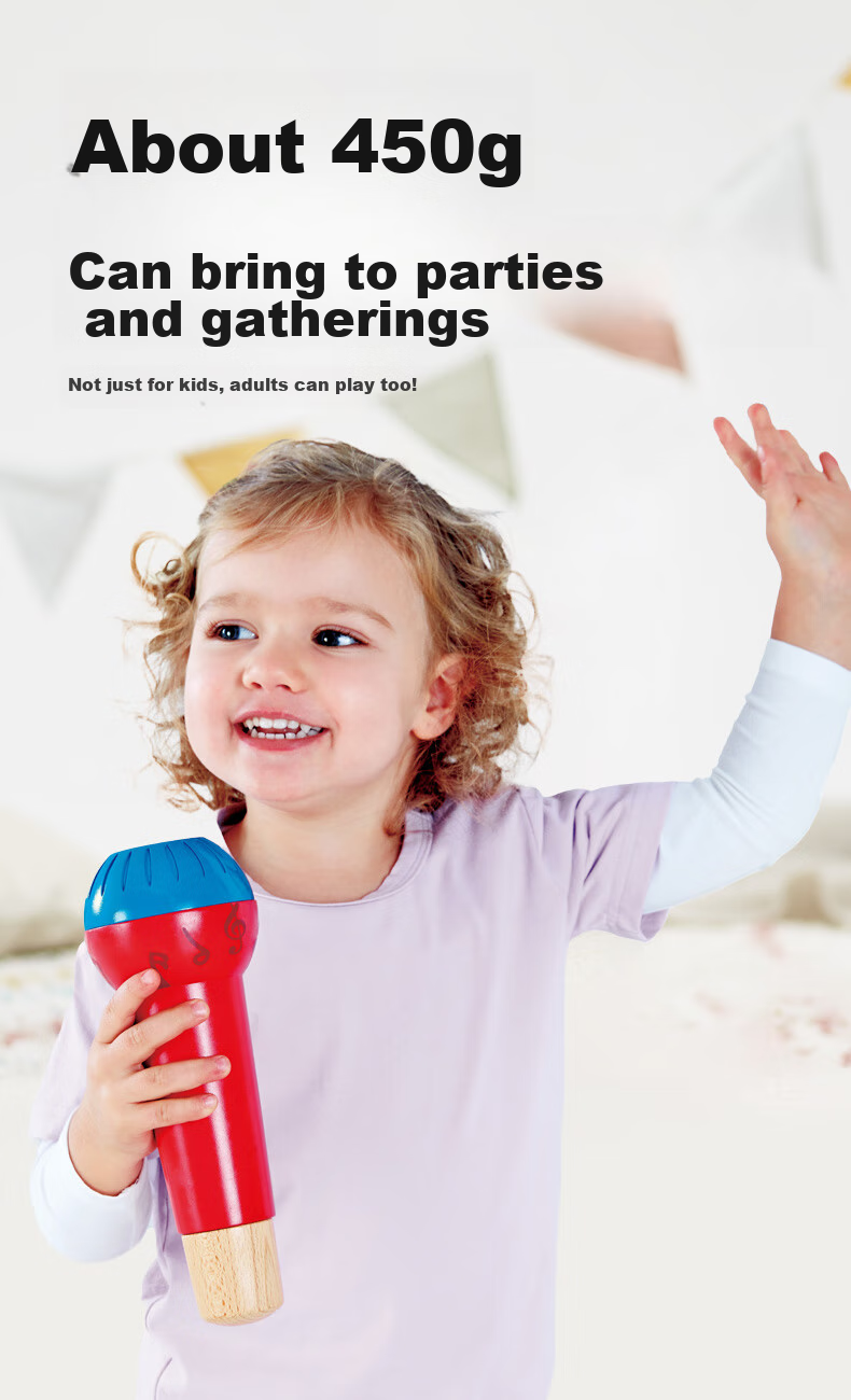 Hape Children's Toy Microphone for Singing And Karaoke, Battery-Free Echo Sound Microphone, Girl's Gift E0337 5