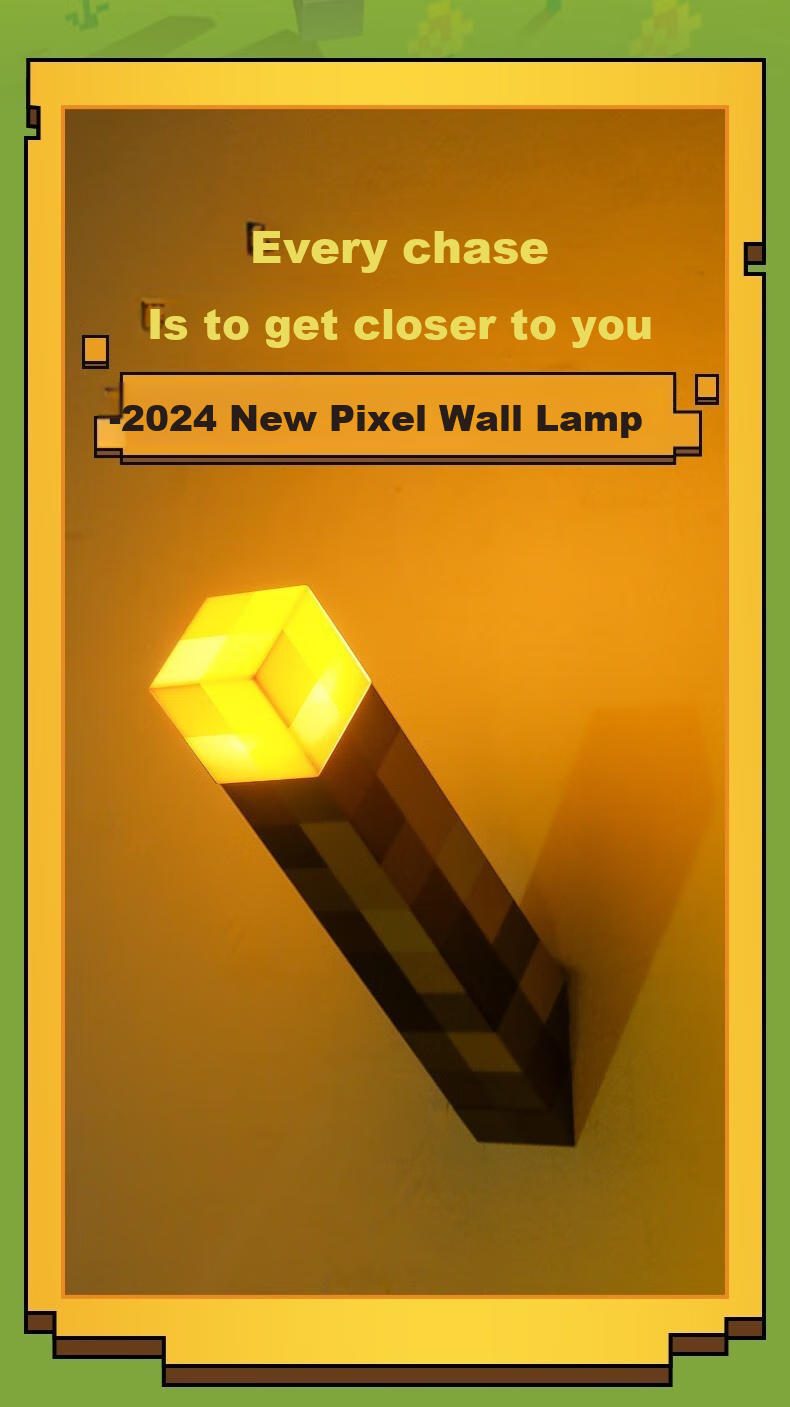 Wanzhuantianxia My World Torch Night Light, Bedroom Atmosphere Lamp, Wall Lamp, Peripheral Figurine Toy, Children's Day Gift 1