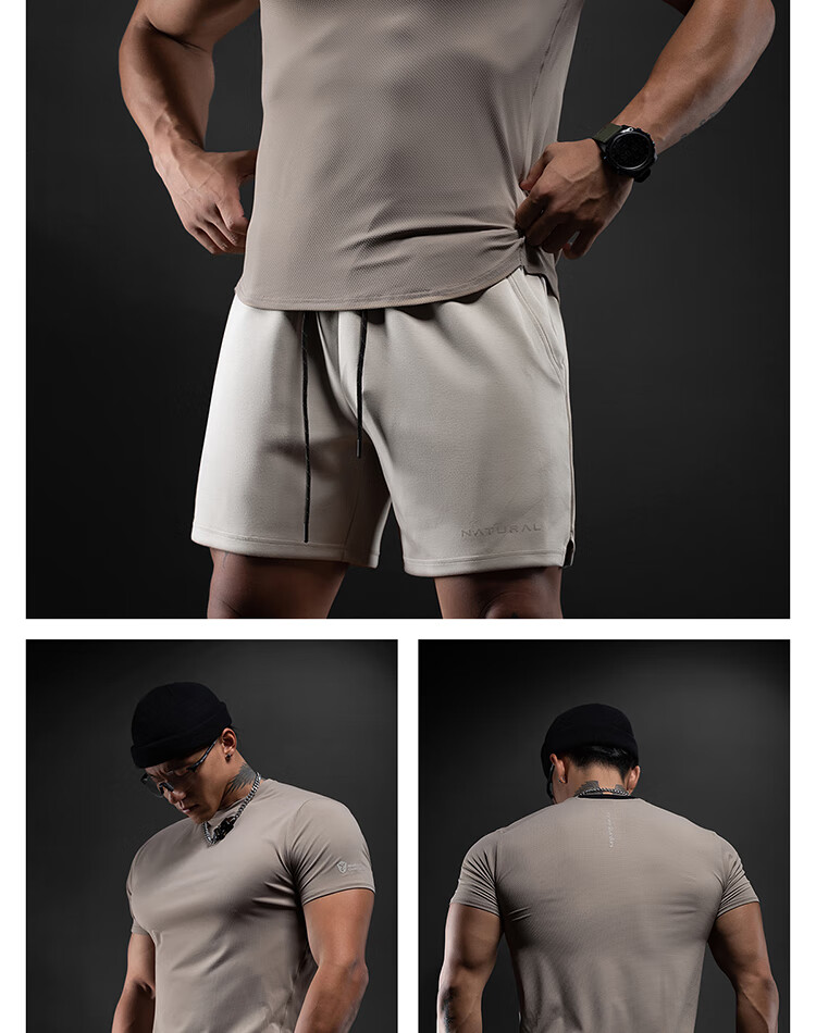 Monster Guardians Men's Sports Fitness Shirt Original Yarn Quick-Dry T-Shirt Lightweight Breathable Basic Running Training Short Sleeve Charcoal Black XL 20