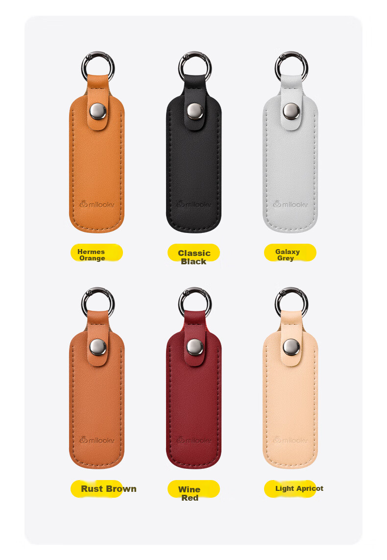 DiyiGongfang Genuine Leather USB Flash Drive Storage Case, Anti-Loss Shell, Suitable for SanDisk, Kingston, Gopro, Hikvision, USB Drive And U-Shaped Case, Cowhide Leather Business Portable Keychain Pendant Protective Cover 12