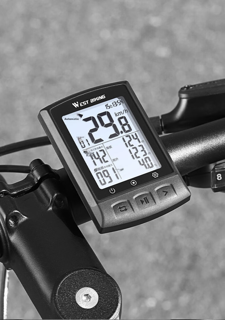 WestBiking Bicycle GPS Speedometer, Wireless Speed Measurement And Positioning, Odometer, Speed Recorder 27
