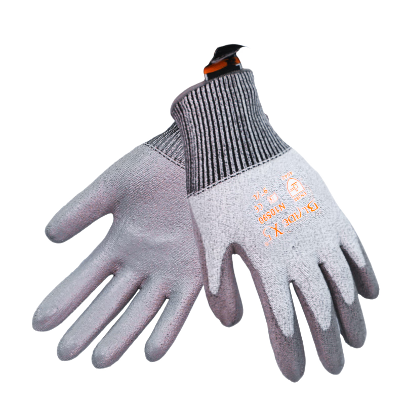 SAFETY-INXS N10590 Cut-Resistant Work Gloves, Level 5 Anti-Cutting Gloves, PU Coated with 13 Needles, Non-Slip And Wear-Resistant, 1 Pair
