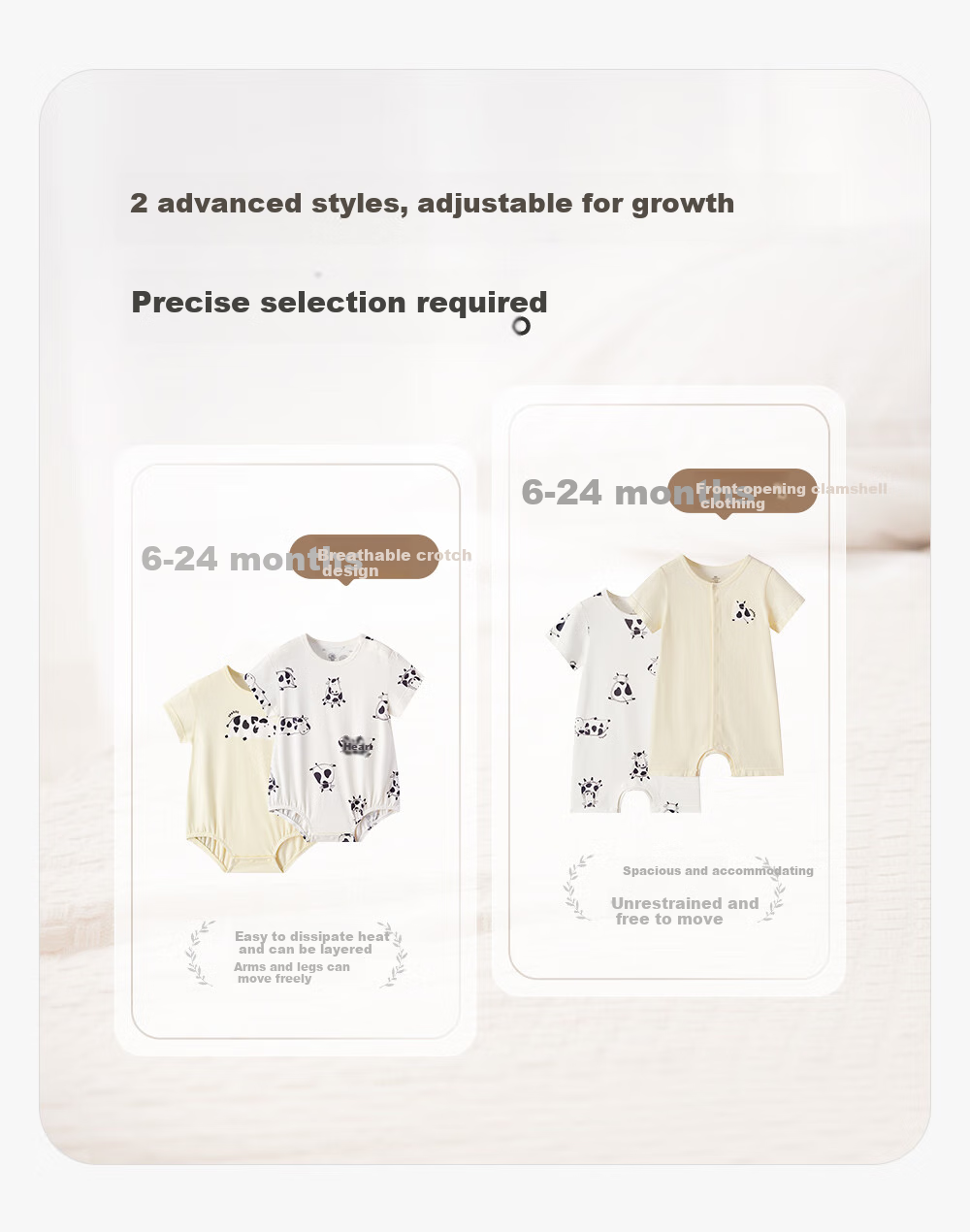 YEEHOO Baby Clothes, 5A Antibacterial Newborn Onesie, Summer Soft Romper (2-Pack) 14