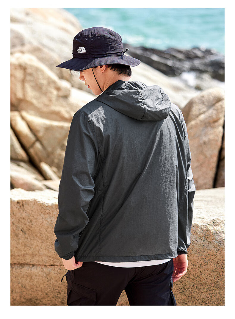 Pioneer Camp Summer Ultra-Thin UV Protection Men's Sun Protection Clothing, Outdoor Fishing Breathable Skin Coat Jacket, Gray Blue, S 26