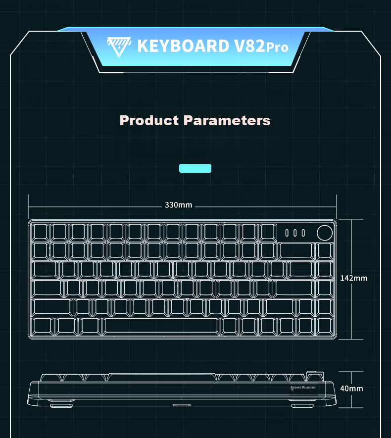 EWEADN V82pro Small Ice Sugar Wireless Bluetooth Tri-Mode Custom Mechanical Feel Keyboard, 82 Keys, for Office, E-Sports Gaming, Laptop Peripherals, Ivory White Wind Chrysanthemum Switch 23