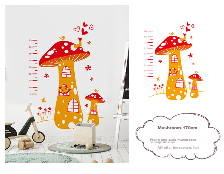 Modouyu Children's Height Chart Sticker, 3D Giraffe Design, Removable Cartoon Growth Chart, Height Measuring Tool for Babies And Childre 5