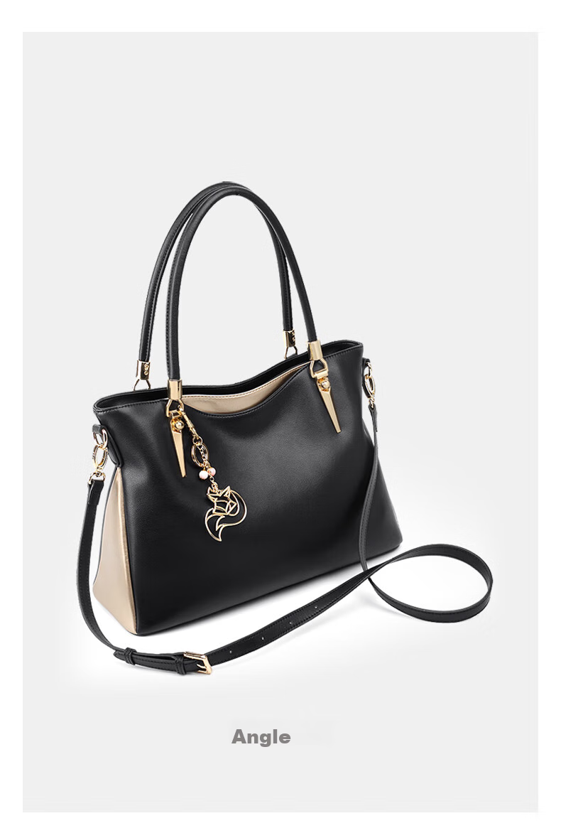 FOXER Women's Handbag, Cowhide Leather Large Capacity Tote Bag, Big Bag with Handle, Shoulder Strap And Crossbody Design, Valentine's Day Gift for February 20th 14