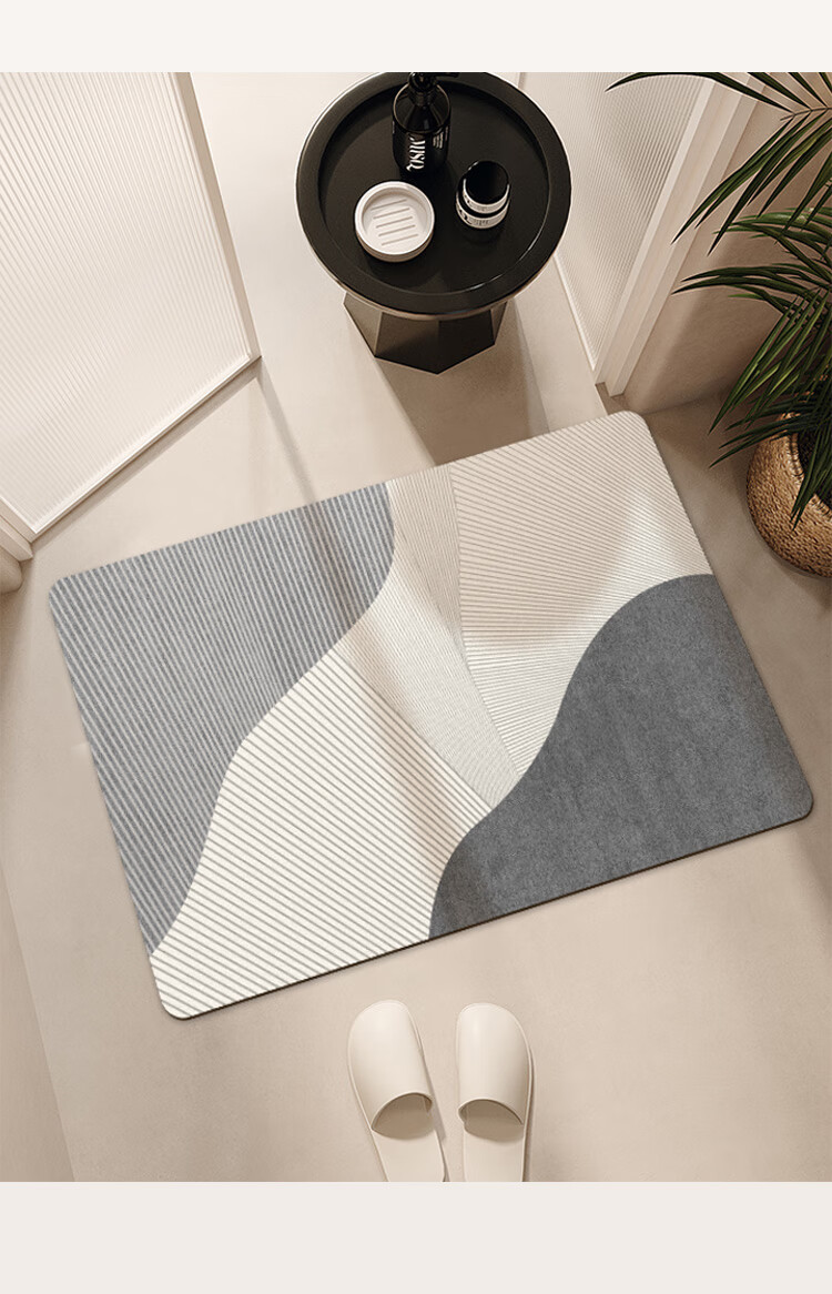 BULULOM Bathroom Entrance Non-Slip Mat, Absorbent Foot Mat, Quick-Drying Toilet Mat, Zhanxiang, 45*70cm 12