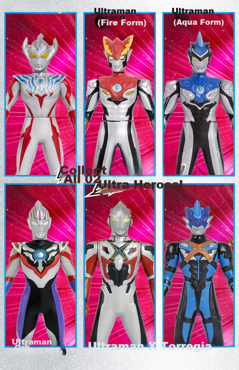 Lingdong Chuangxiang Ultraman Tiga Figure Soft Vinyl MEGA Deluxe Edition Children's Toy Boys Birthday Gift 3