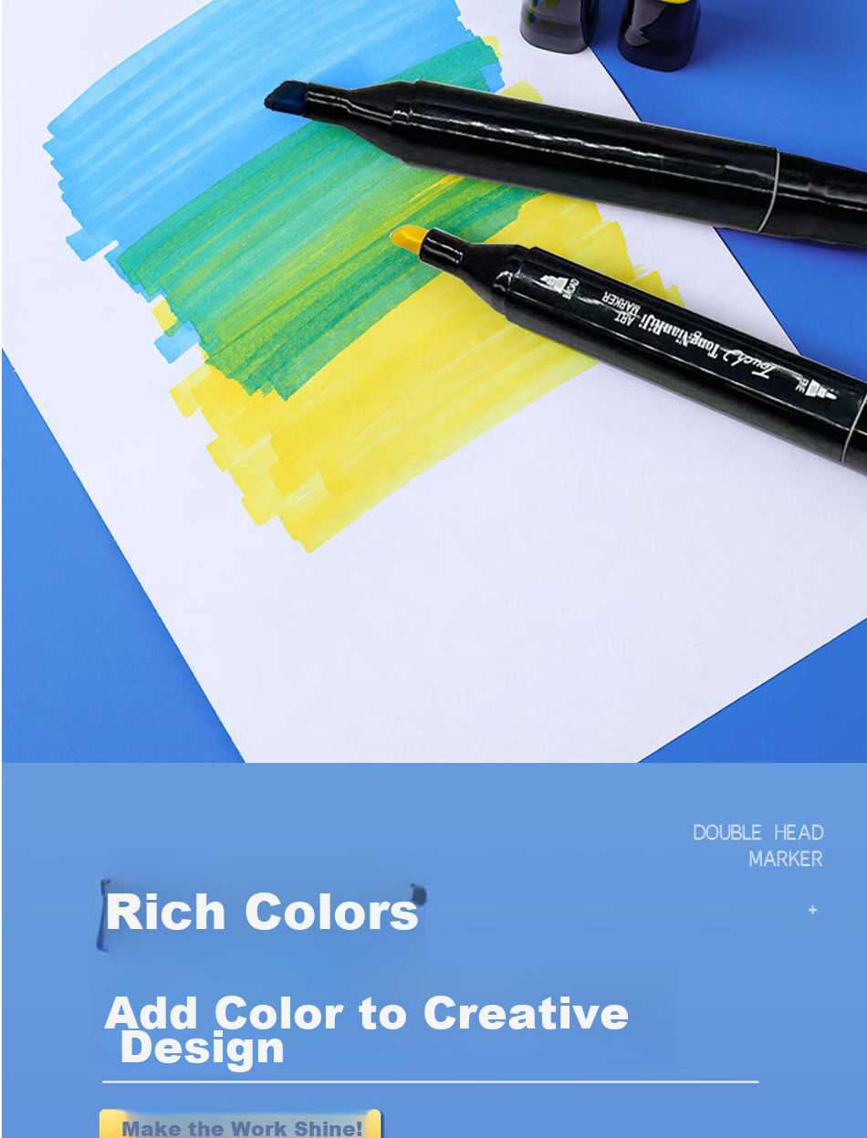 Luxueji 80-Color Dual-Tip Marker Set, Oil-Based Watercolor Pens for Elementary School Students And Children, Hand-Drawn Anime Design, Art Drawing Colored Pens, Doodle Pens, Stationery Gift, Beauty Educatio 5