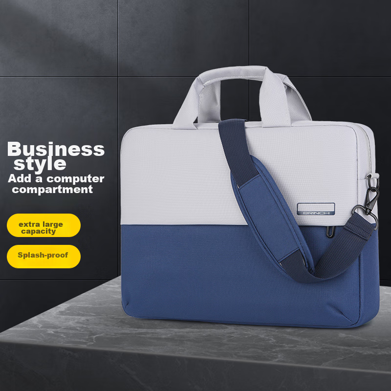 BRINCH Laptop Bag Handheld 15/16 Inch Business Crossbody Shoulder Bag Suitable for Apple Huawei Laptops