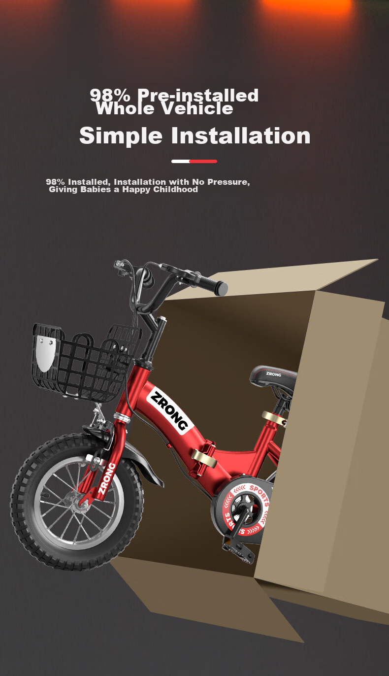 AO SHI LONG Children's Bicycle, Suitable for Boys And Girls Aged 5-6 Foldable Kids' Bike, 16-Inch Baby Bicycle 11