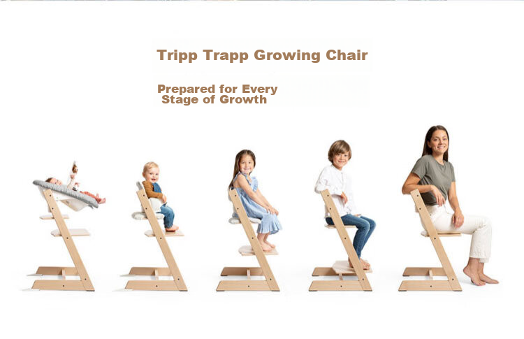 Stokke Growth Chair, Multifunctional Baby High Chair Learning Seat, TT Five-Piece Set with Free Cushion - Glacier Gree 2