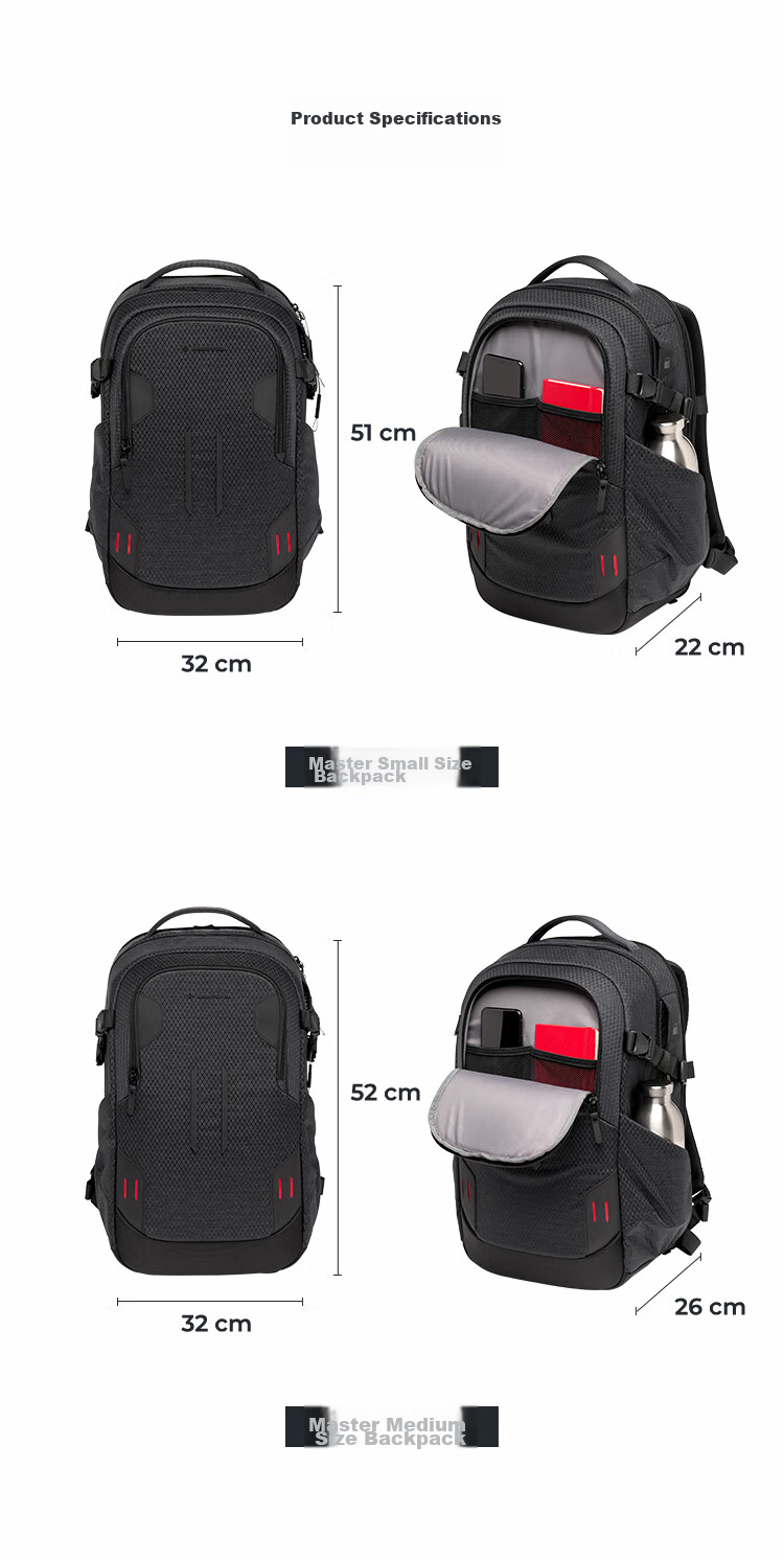 Manfrotto Master Backpack, Small Size, Master Series MB PL2-BP Backpack, DSLR Mirrorless Camera Portable Photography Bag 3