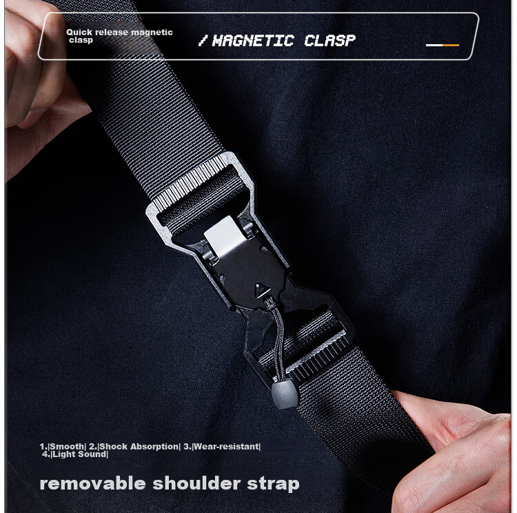 Slazenger Trendy Crossbody Bag for Men with Magnetic Buckle, Chest Pack, Waist Pack, Large Capacity Shoulder Bag, Sports Phone Bag, Small Purse 3