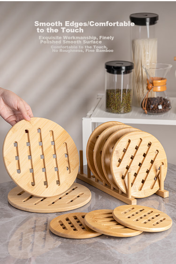 Banwu Life Stainless Steel Pot Holder Heat Insulation Mat High Temperature Resistant Anti-Scald Dining Table Mat Kitchen Pot Bottom Mat Casserole Mat Pot Rack Base 7